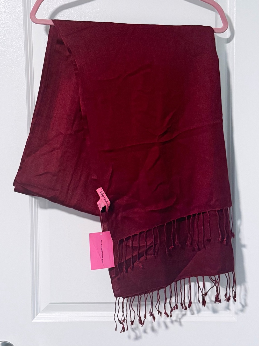 Betsey Johnson *Rare Burgundy Pashima Shawl